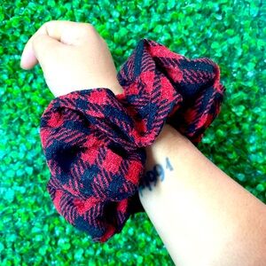 Cozy Plaid Flannel Scrunchie